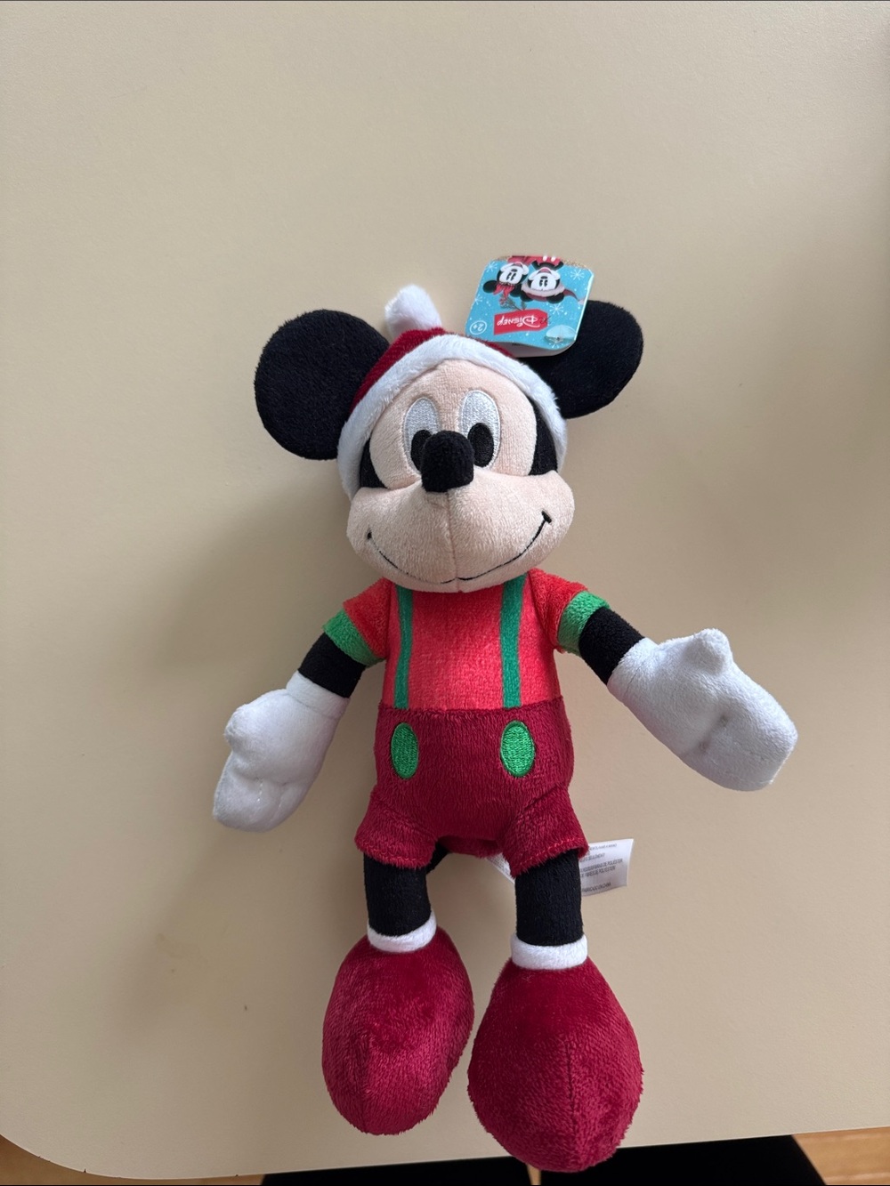 Disney Mickey Mouse Red & Green Holiday Plush